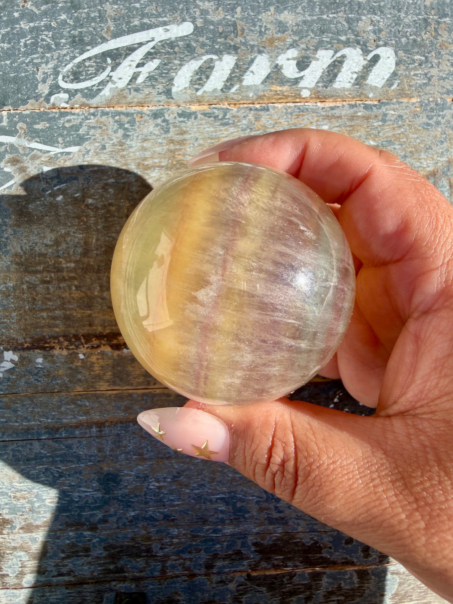 Gorgeous Candy Fluorite Sphere | Opt A