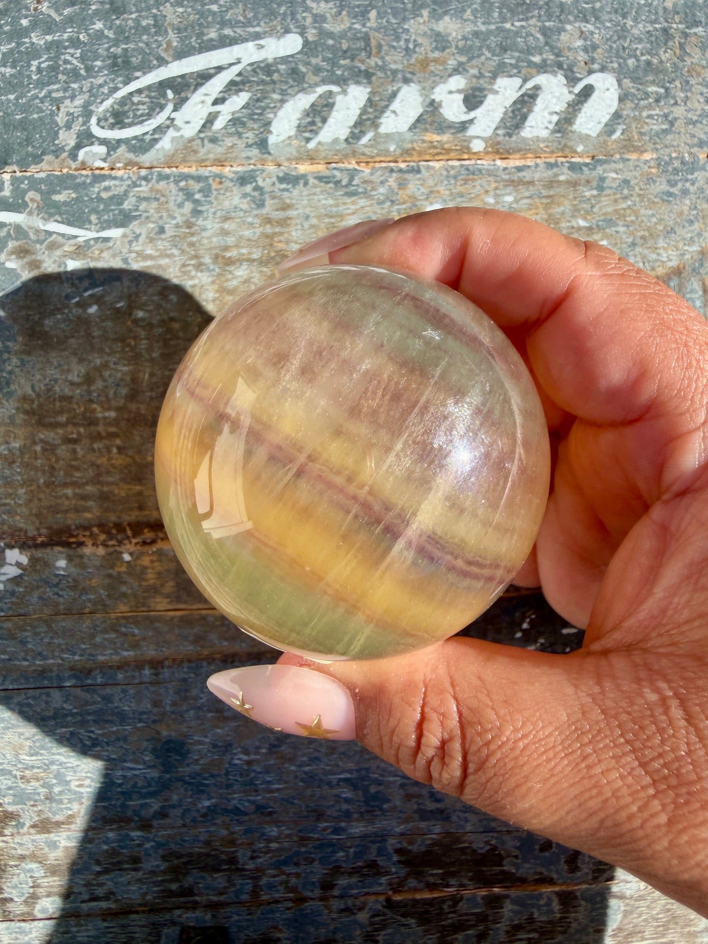 Gorgeous Candy Fluorite Sphere | Opt A
