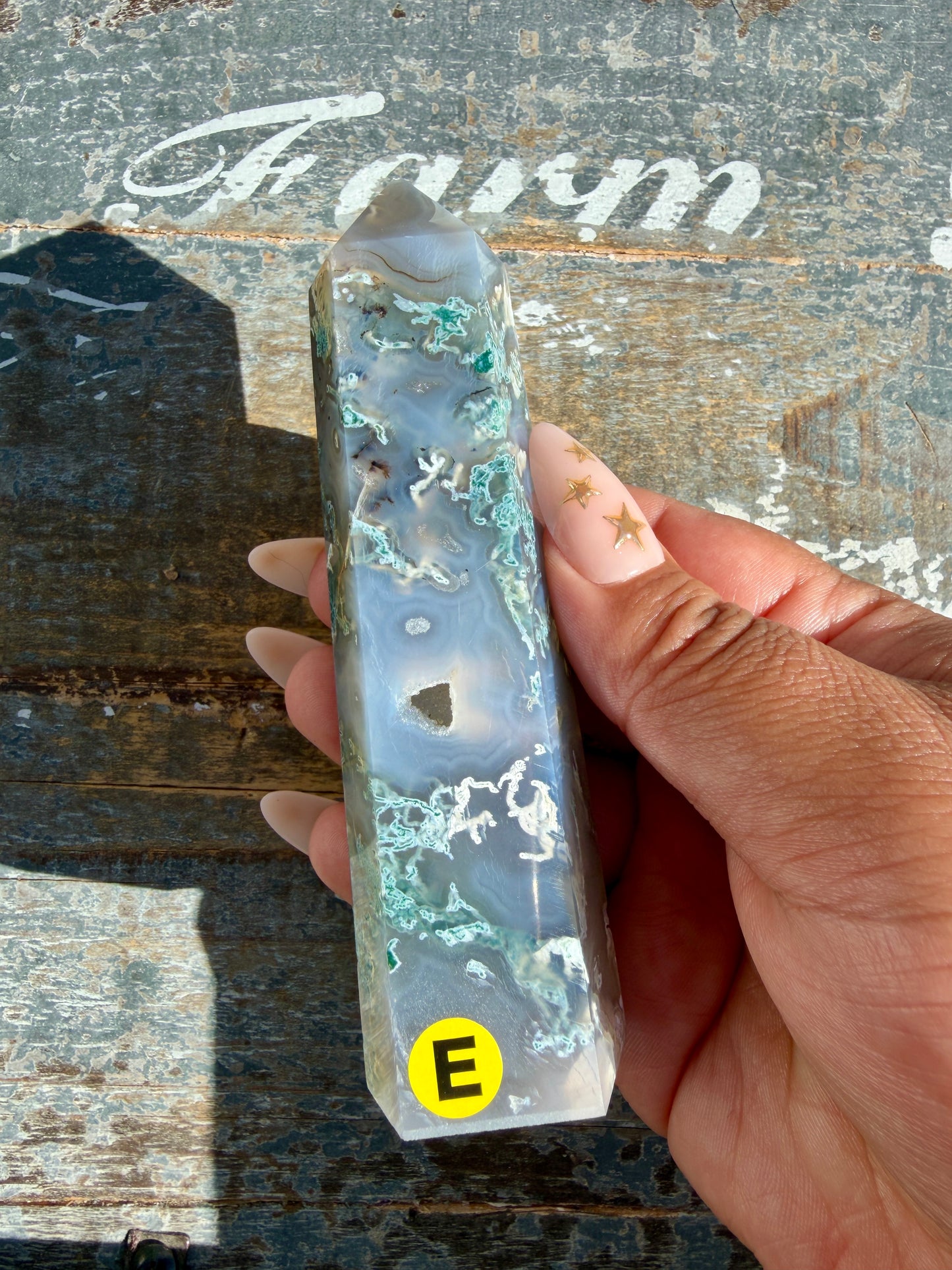 Gorgeous Moss Agate Tower | Opt E