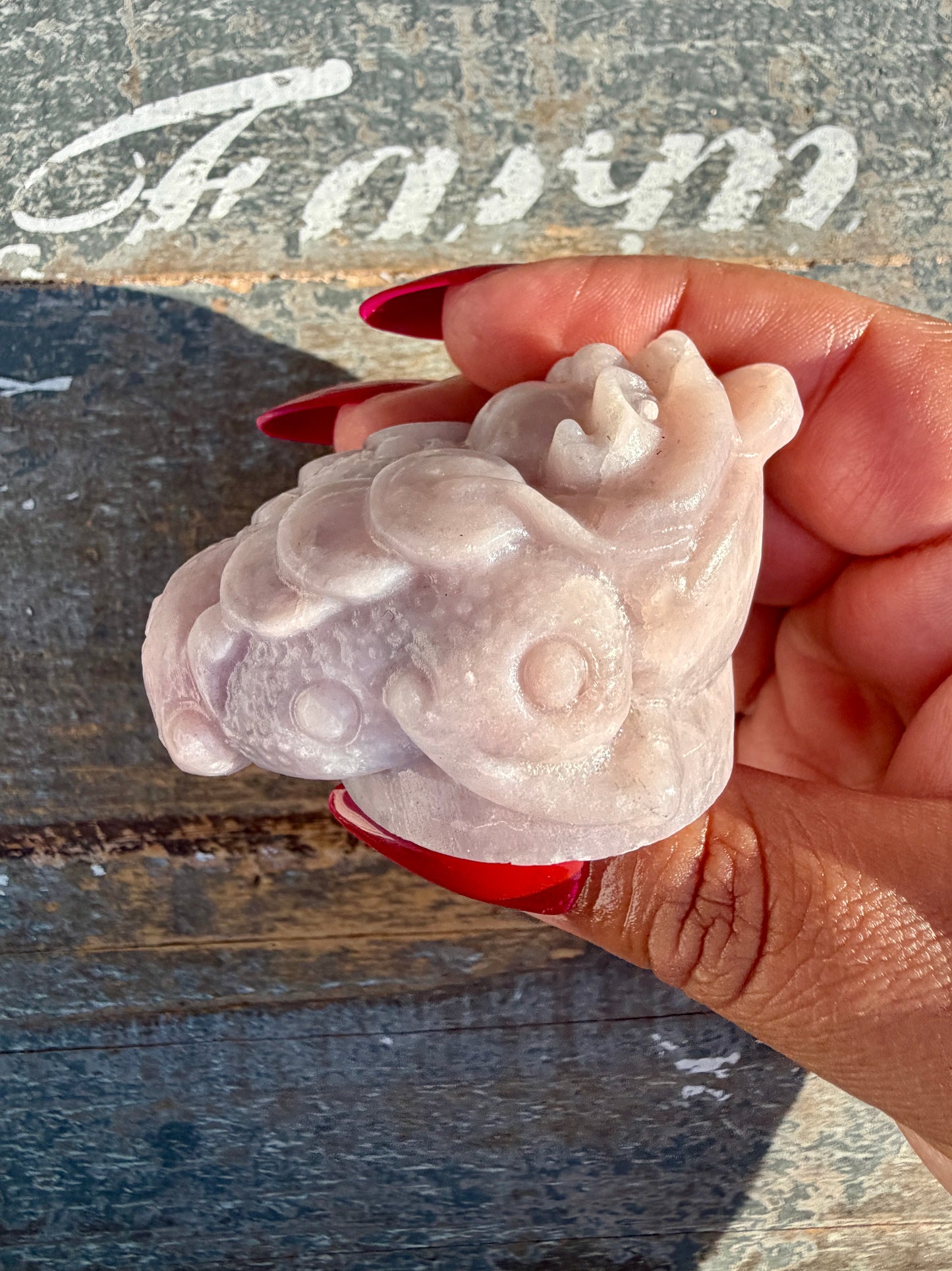 Gorgeous Pastel Pink Opal Money Toad | Opt 22