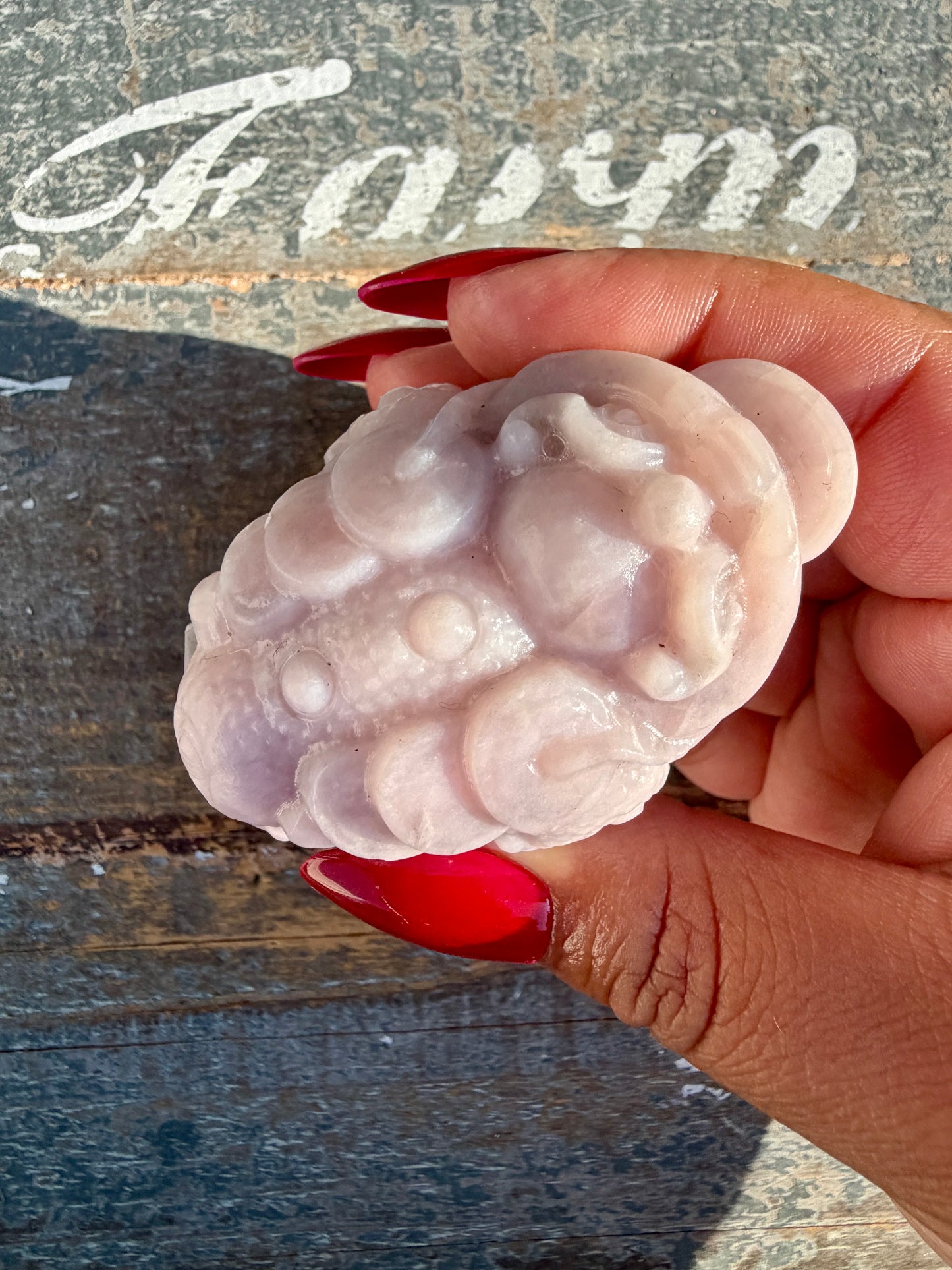 Gorgeous Pastel Pink Opal Money Toad | Opt 22