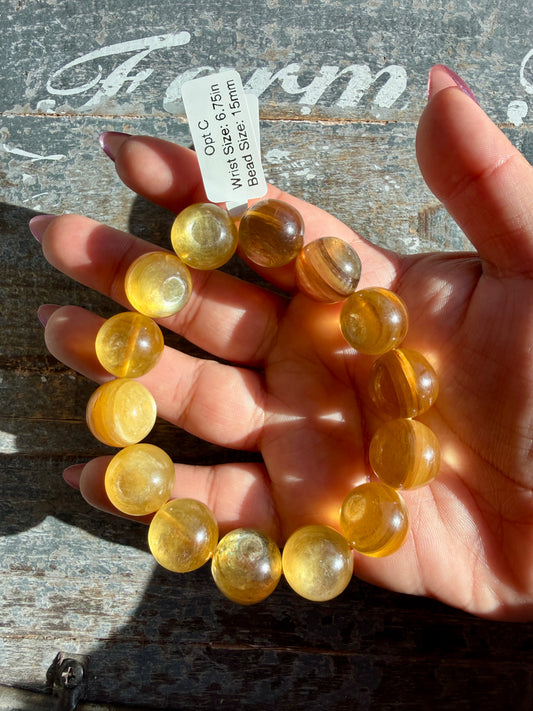 Golden Lepidolite Bracelet Opt C