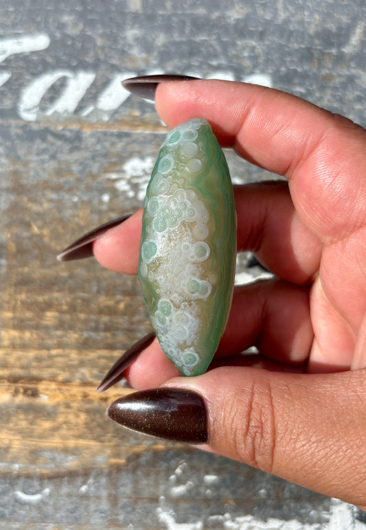 Gorgeous Green Gobi Agate Goddess Egg *Dyed | Opt D