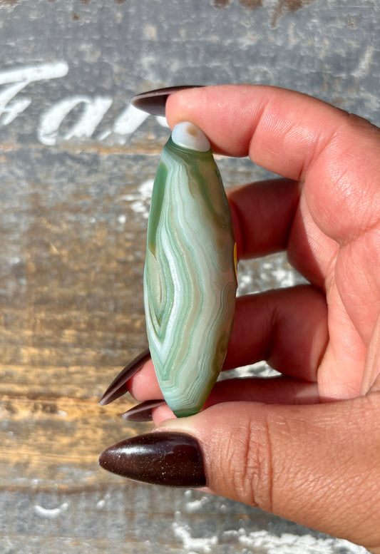 Gorgeous Green Gobi Agate Goddess Egg *Dyed | Opt E