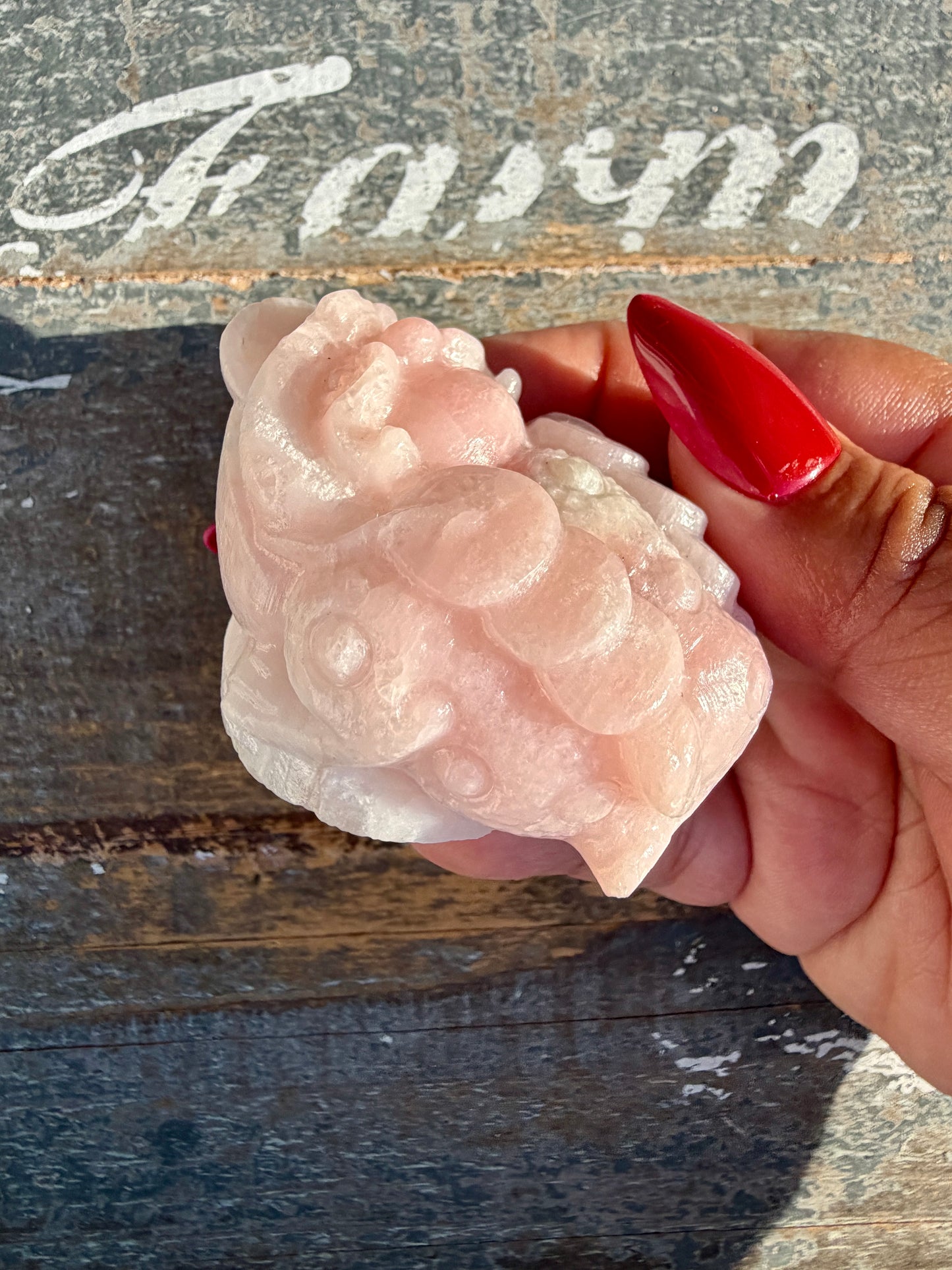Gorgeous Pastel Pink Opal Money Toad | Opt 12