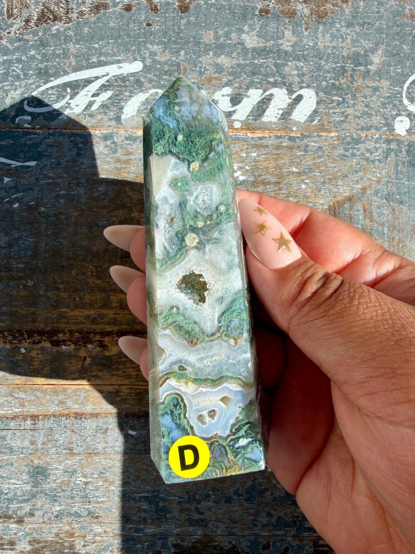 Gorgeous Moss Agate Tower | Opt D