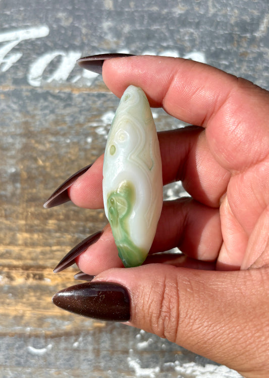 Gorgeous Green Gobi Agate Goddess Egg *Dyed | Opt F