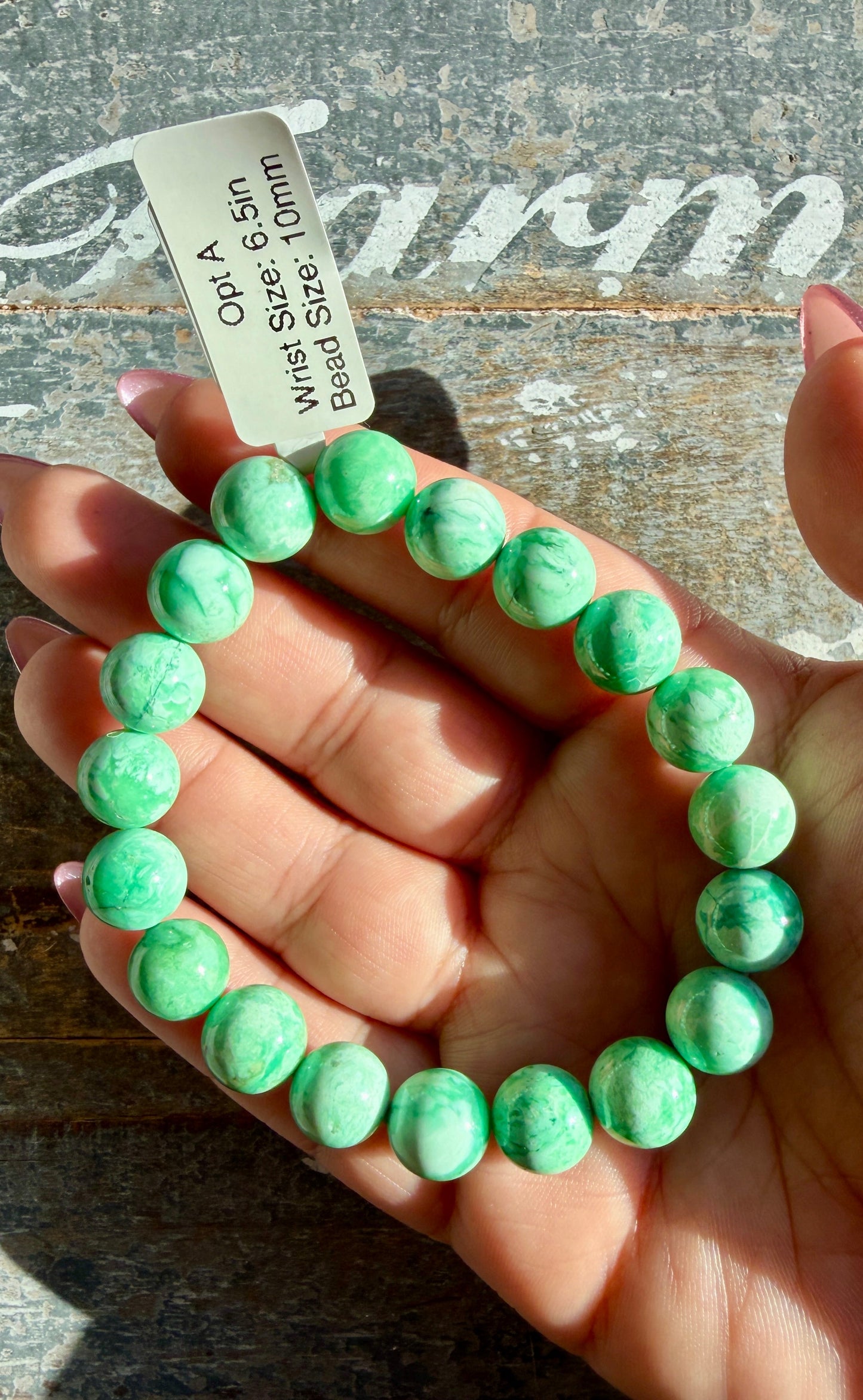 Green Variscite Bracelet Opt A