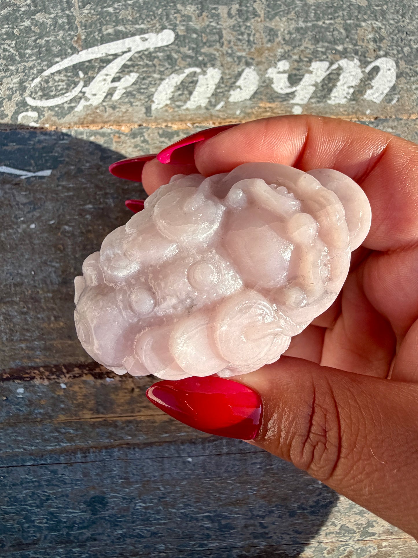 Gorgeous Pastel Pink Opal Money Toad | Opt 17