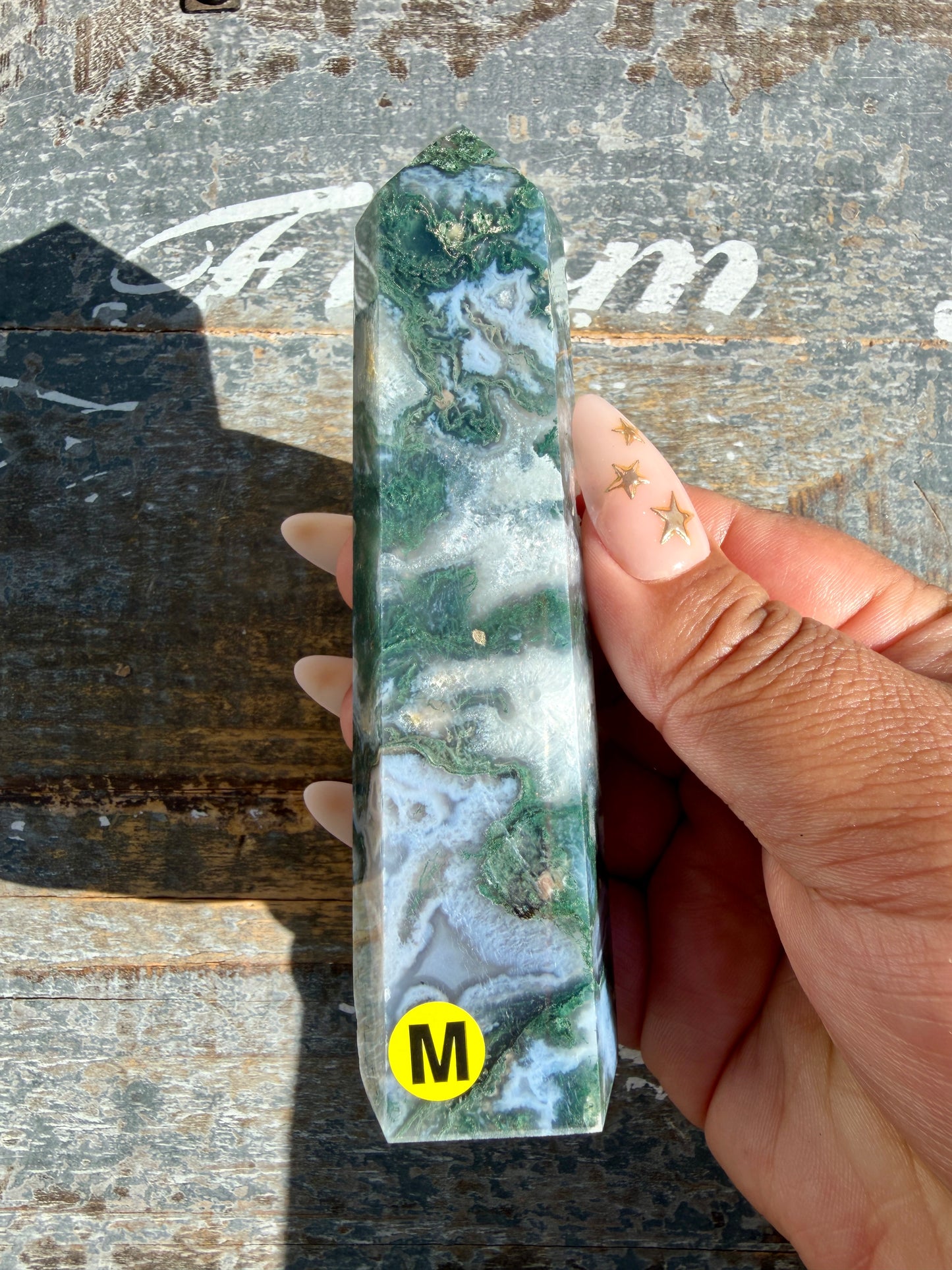 Gorgeous Moss Agate Tower | Opt M