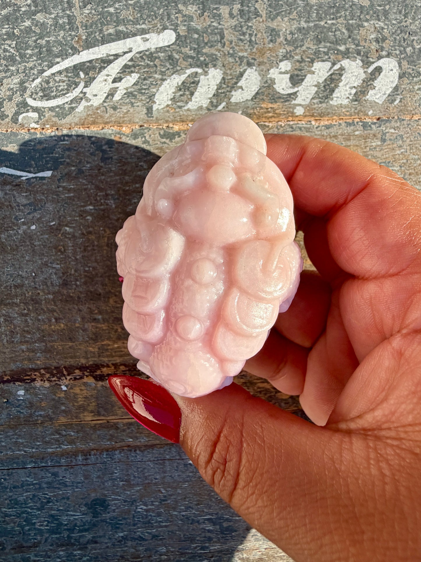 Gorgeous Pastel Pink Opal Money Toad | Opt 14