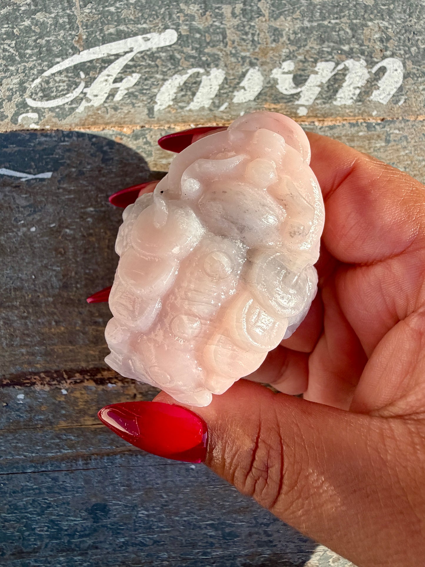 Gorgeous Pastel Pink Opal Money Toad | Opt 16