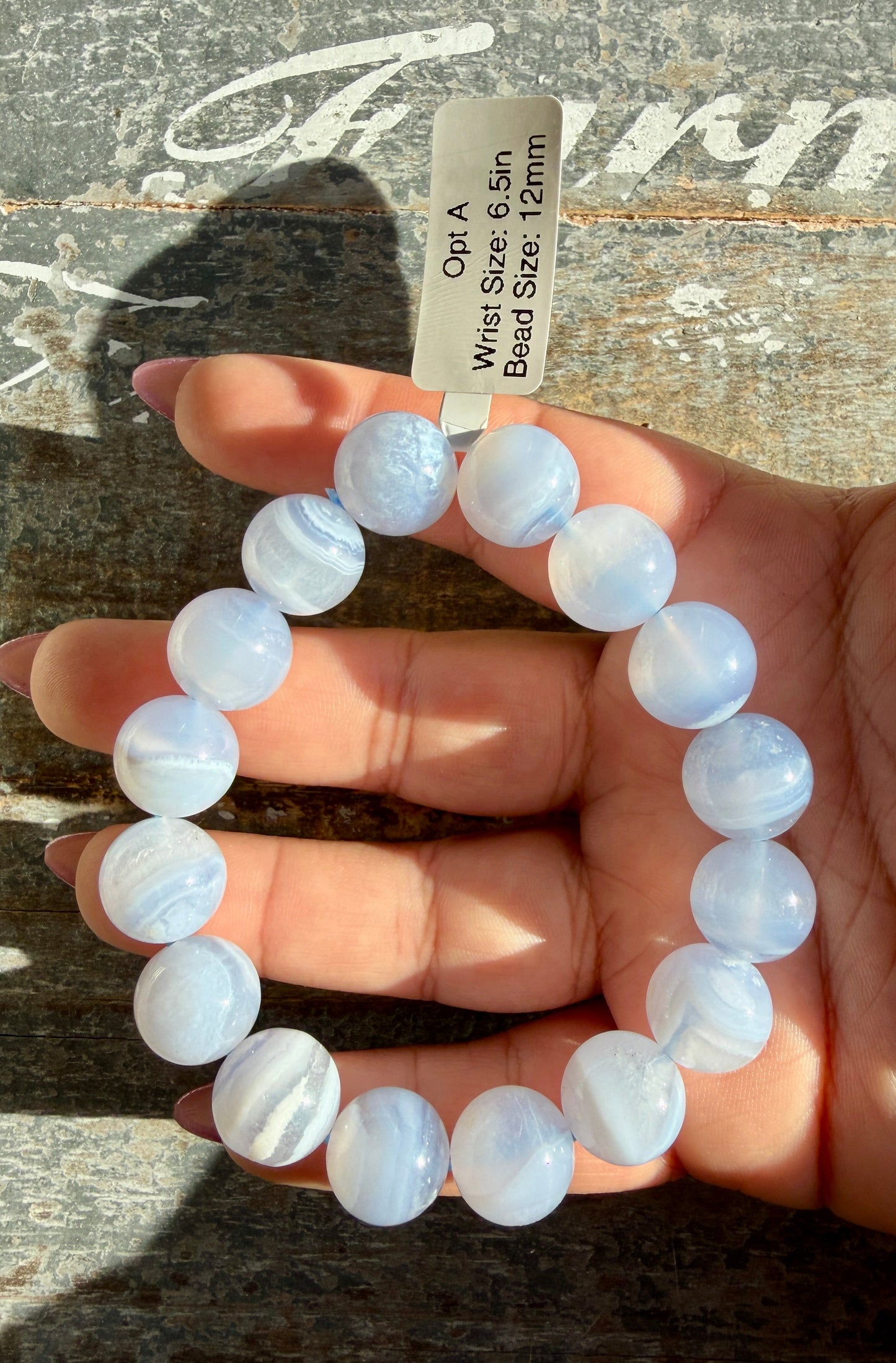 Blue Lace Agate Bracelet Opt A