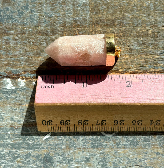 Gorgeous Pink Amethyst Point Pendant from Brazil