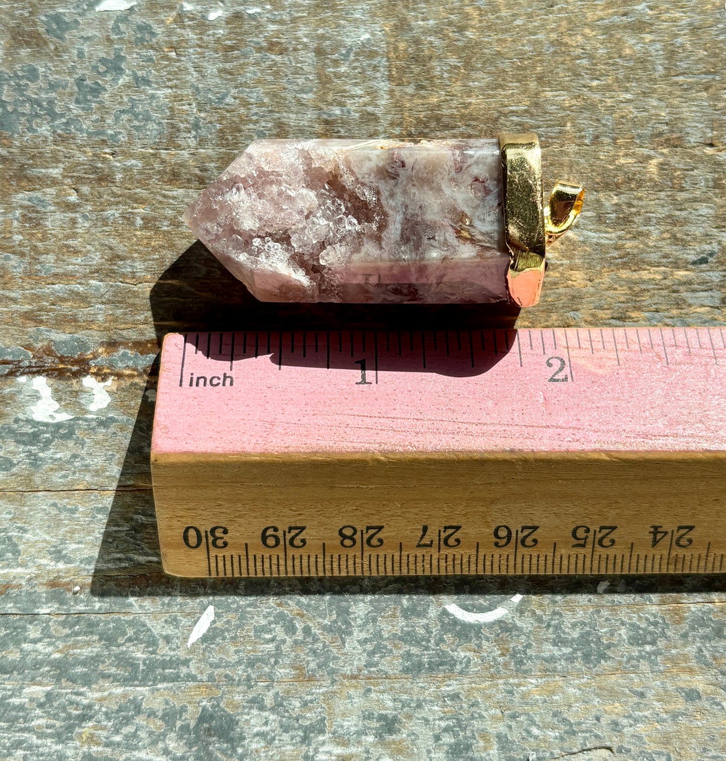 Gorgeous Pink Amethyst Point Pendant from Brazil