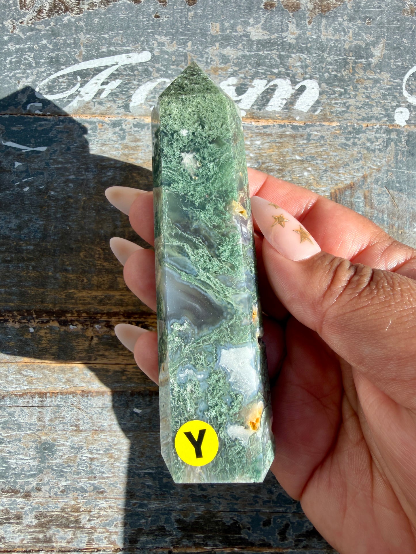 Gorgeous Moss Agate Tower | Opt Y
