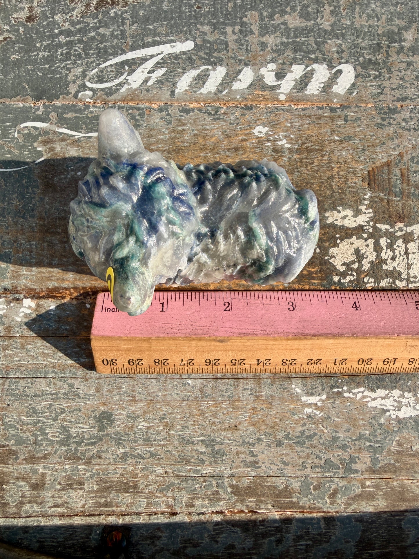 Adorable Blue Aventurine Highland Cow | Opt O