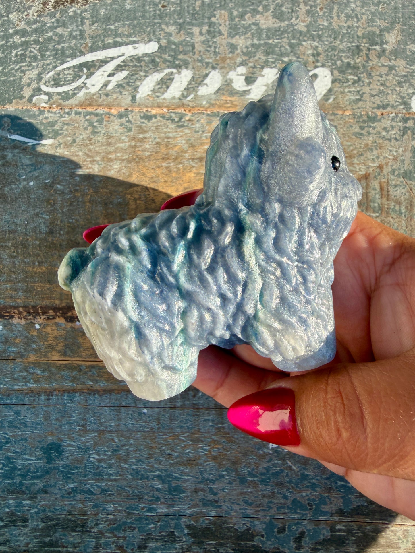 Adorable Blue Aventurine Highland Cow | Opt Q