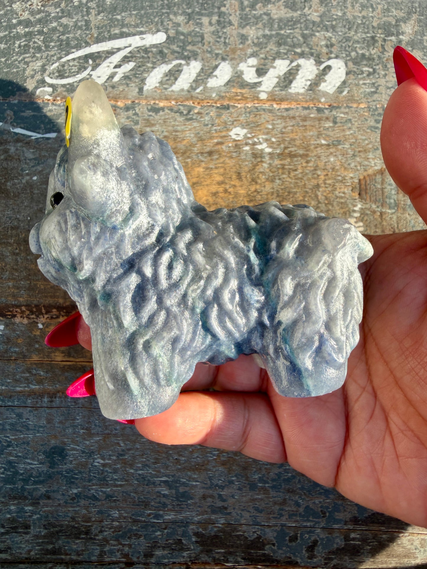 Adorable Blue Aventurine Highland Cow | Opt Q
