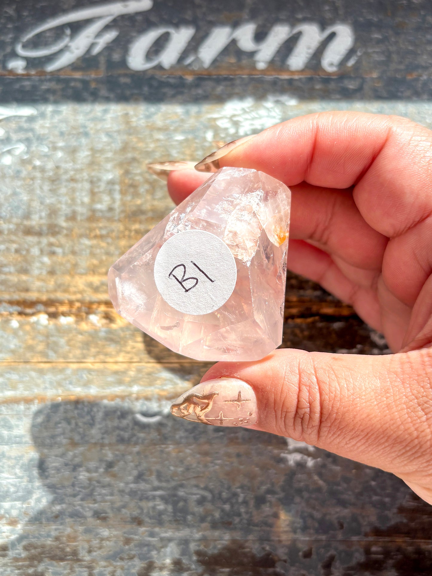 Gorgeous High Quality Rose Quartz & Golden Healer Freeform From Brazil | B1