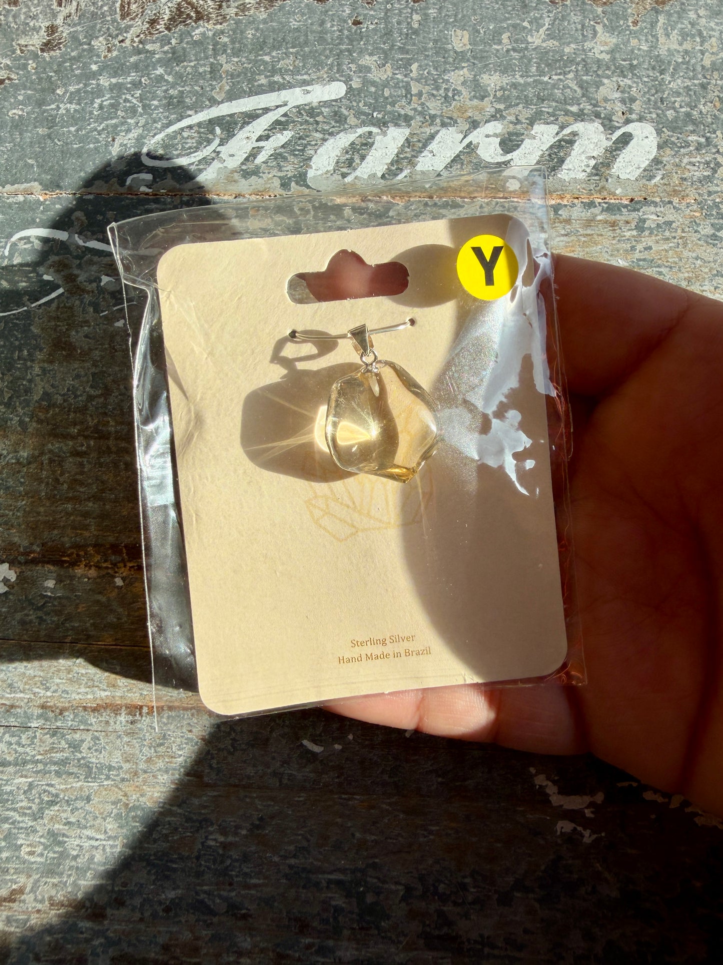 Citrine Pendant Opt Y