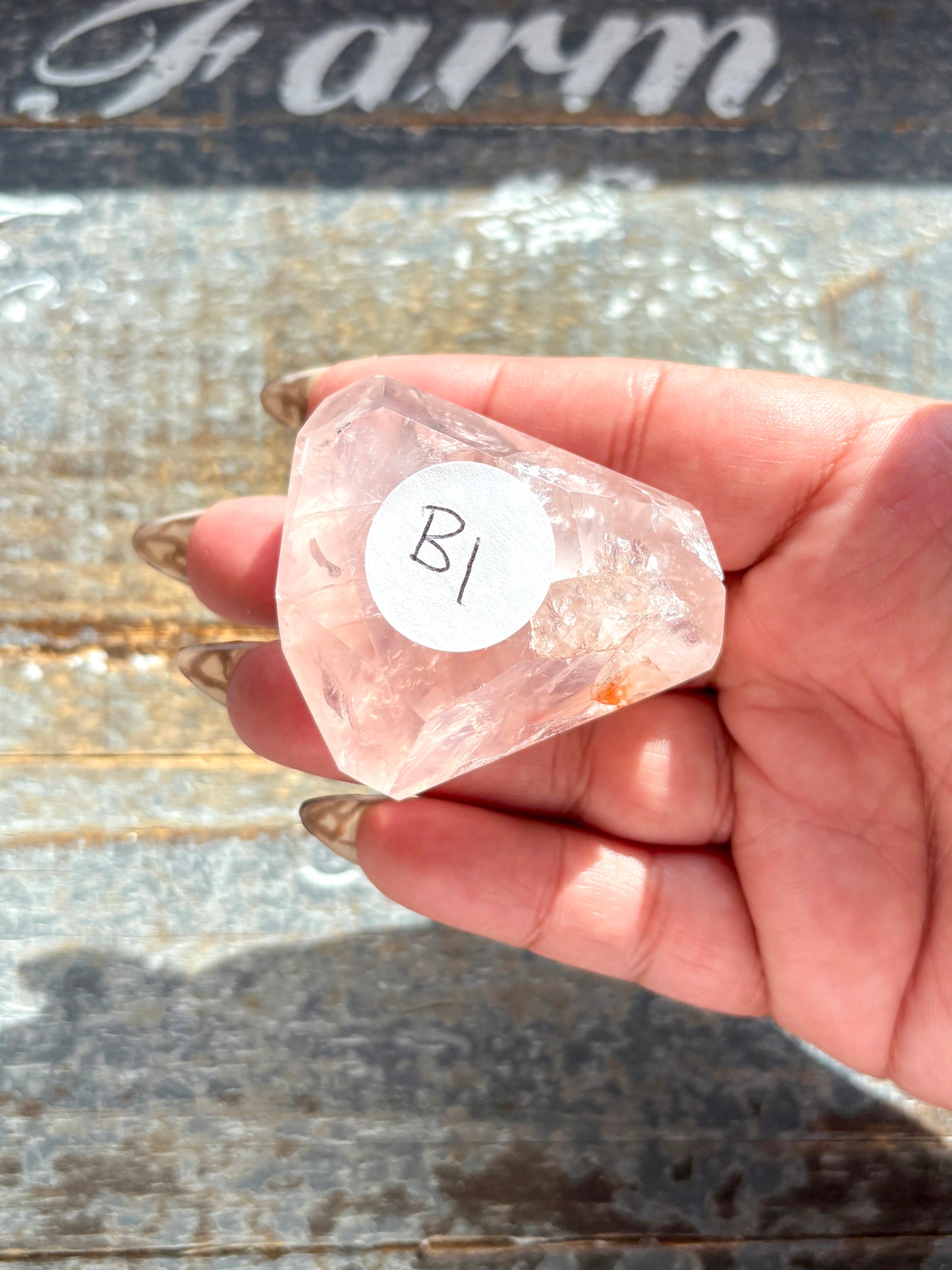 Gorgeous High Quality Rose Quartz & Golden Healer Freeform From Brazil | B1