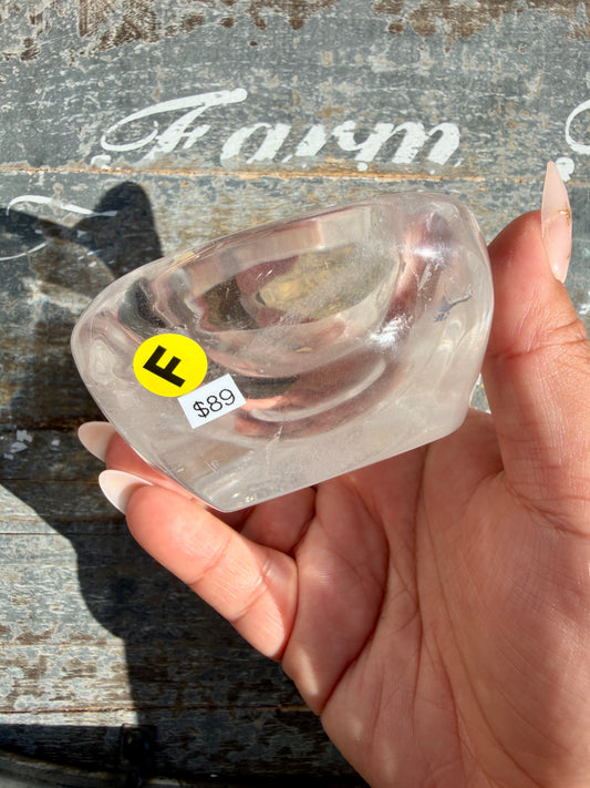 Gorgeous Clear Quartz Bowl | Opt F