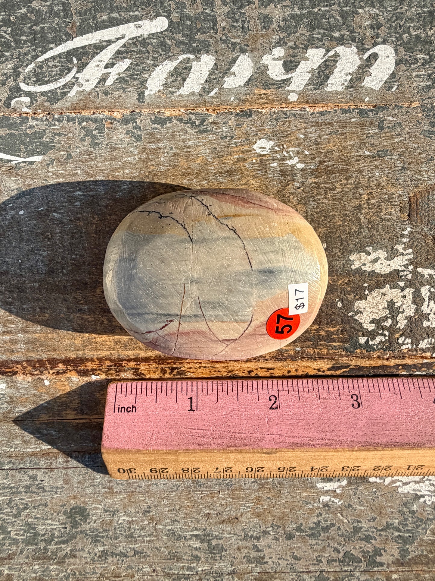 Slightly Imperfect Picture Jasper Palm Stone | Opt 57