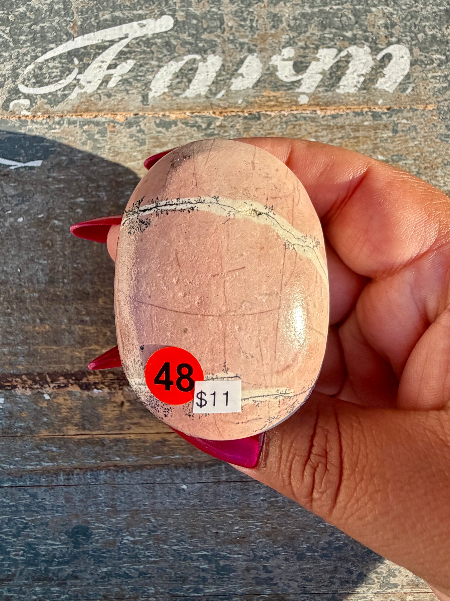 Slightly Imperfect Picture Jasper Palm Stone | Opt 48