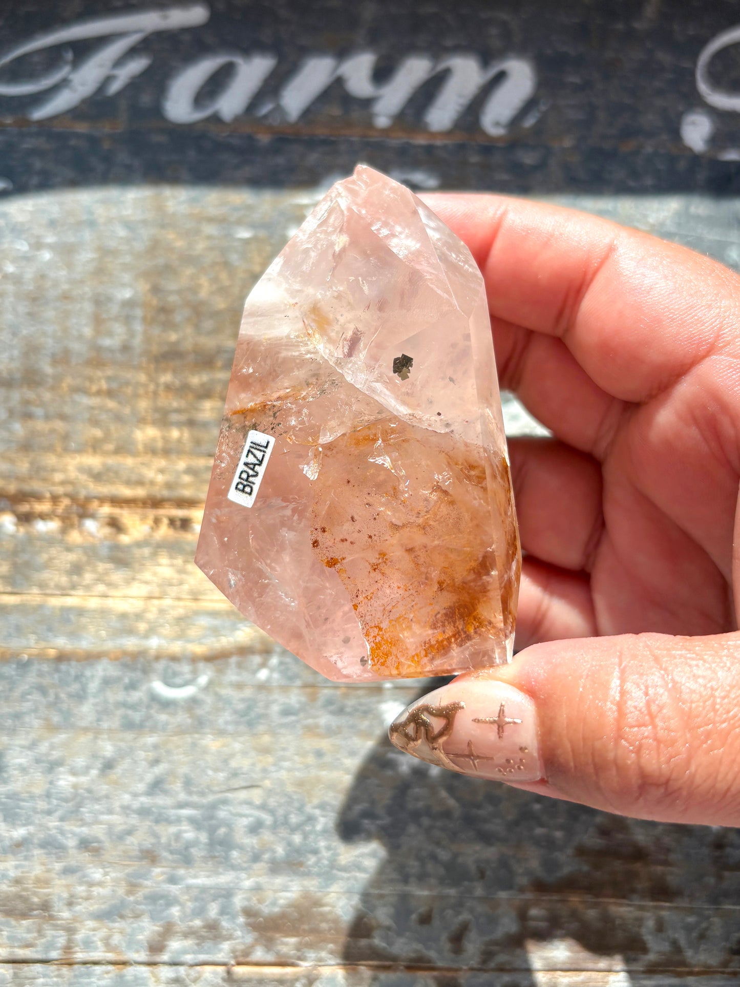 Gorgeous High Quality Rose Quartz & Golden Healer Freeform From Brazil | Q