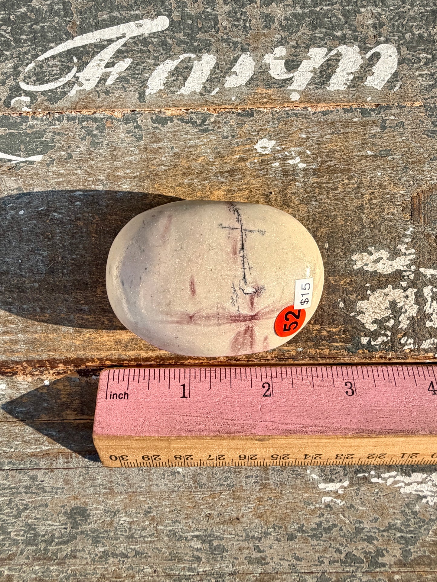 Slightly Imperfect Picture Jasper Palm Stone | Opt 52
