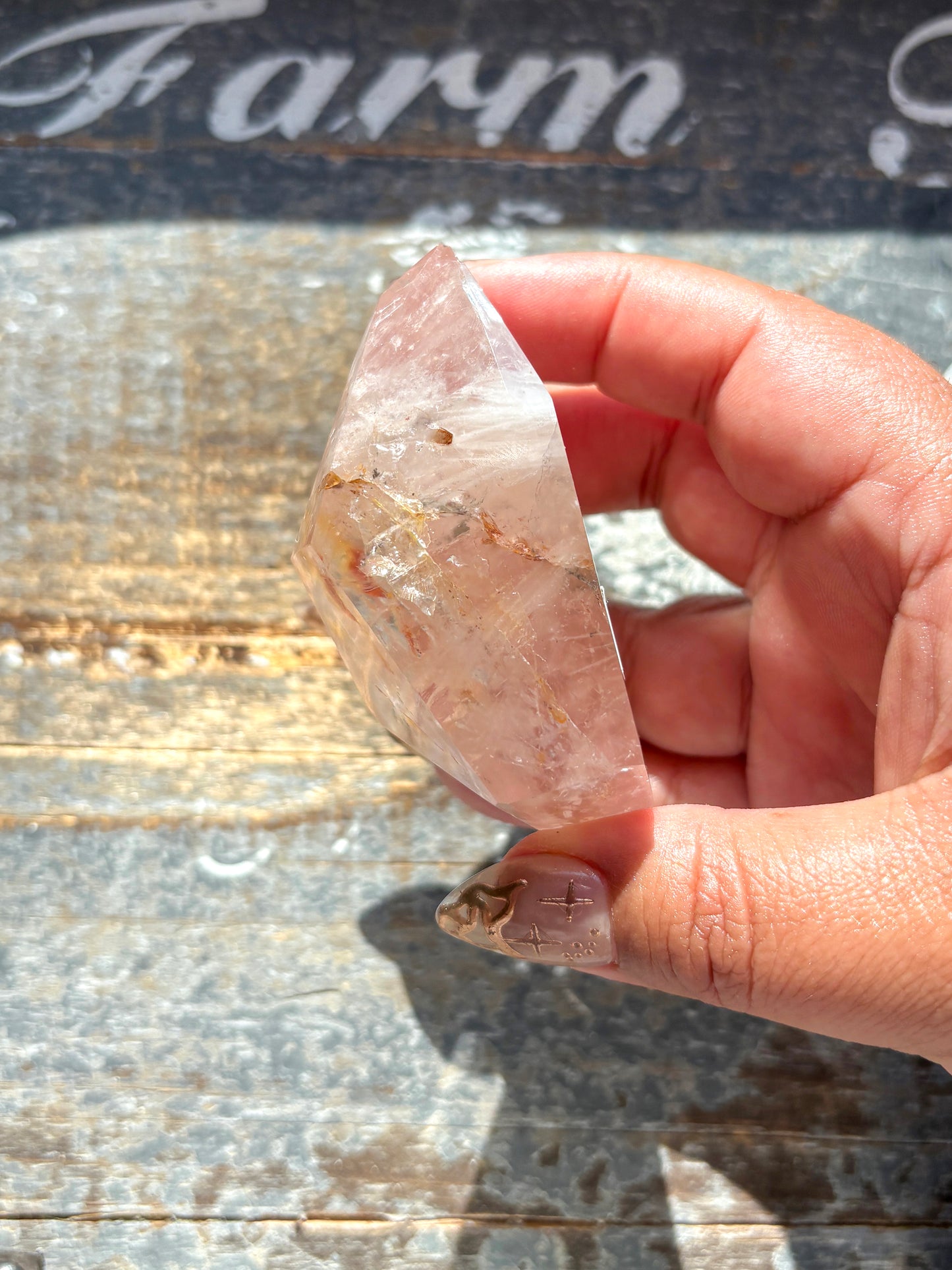 Gorgeous High Quality Rose Quartz & Golden Healer Freeform From Brazil | Q