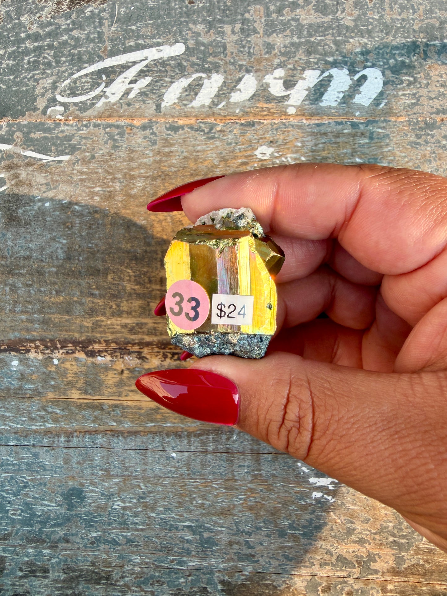 Gorgeous Cubic Pyrite with Natural Rainbow Iridescence from Indonesia | Opt 33