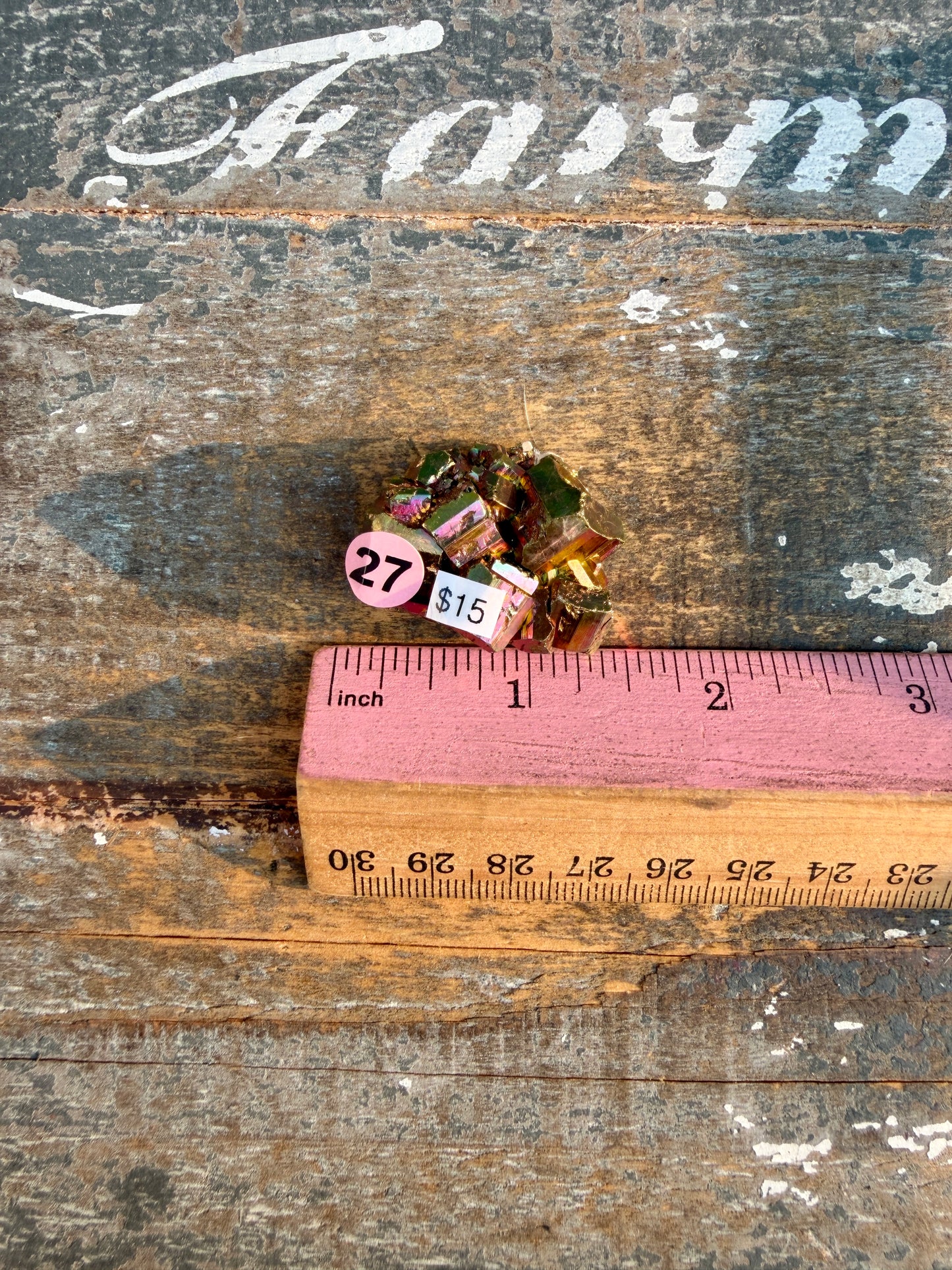 Gorgeous Cubic Pyrite with Natural Rainbow Iridescence from Indonesia | Opt 27