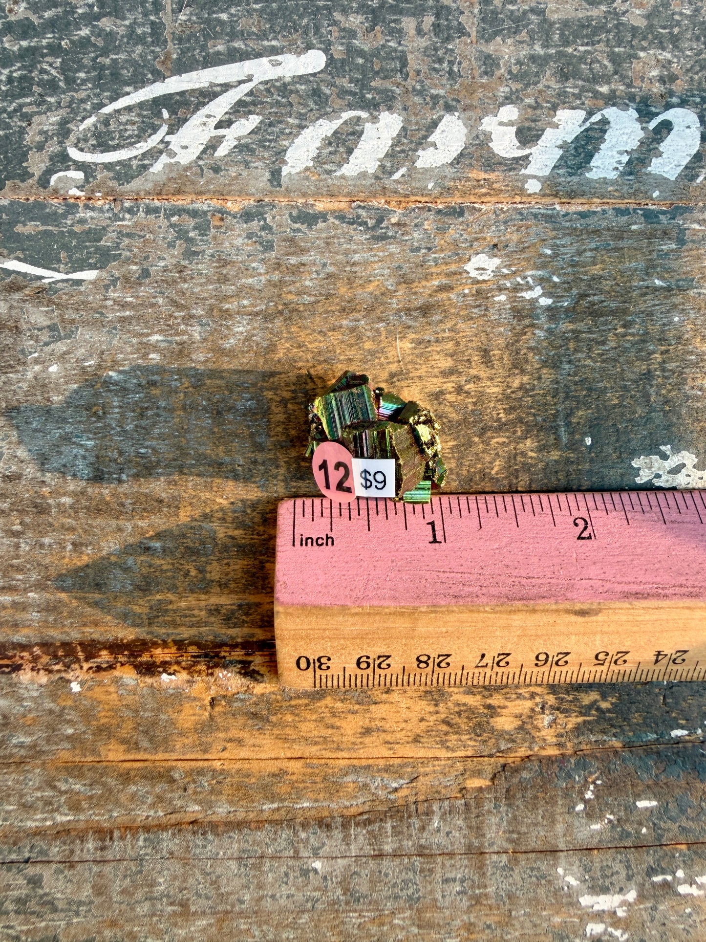Gorgeous Cubic Pyrite with Natural Rainbow Iridescence from Indonesia | Opt 12