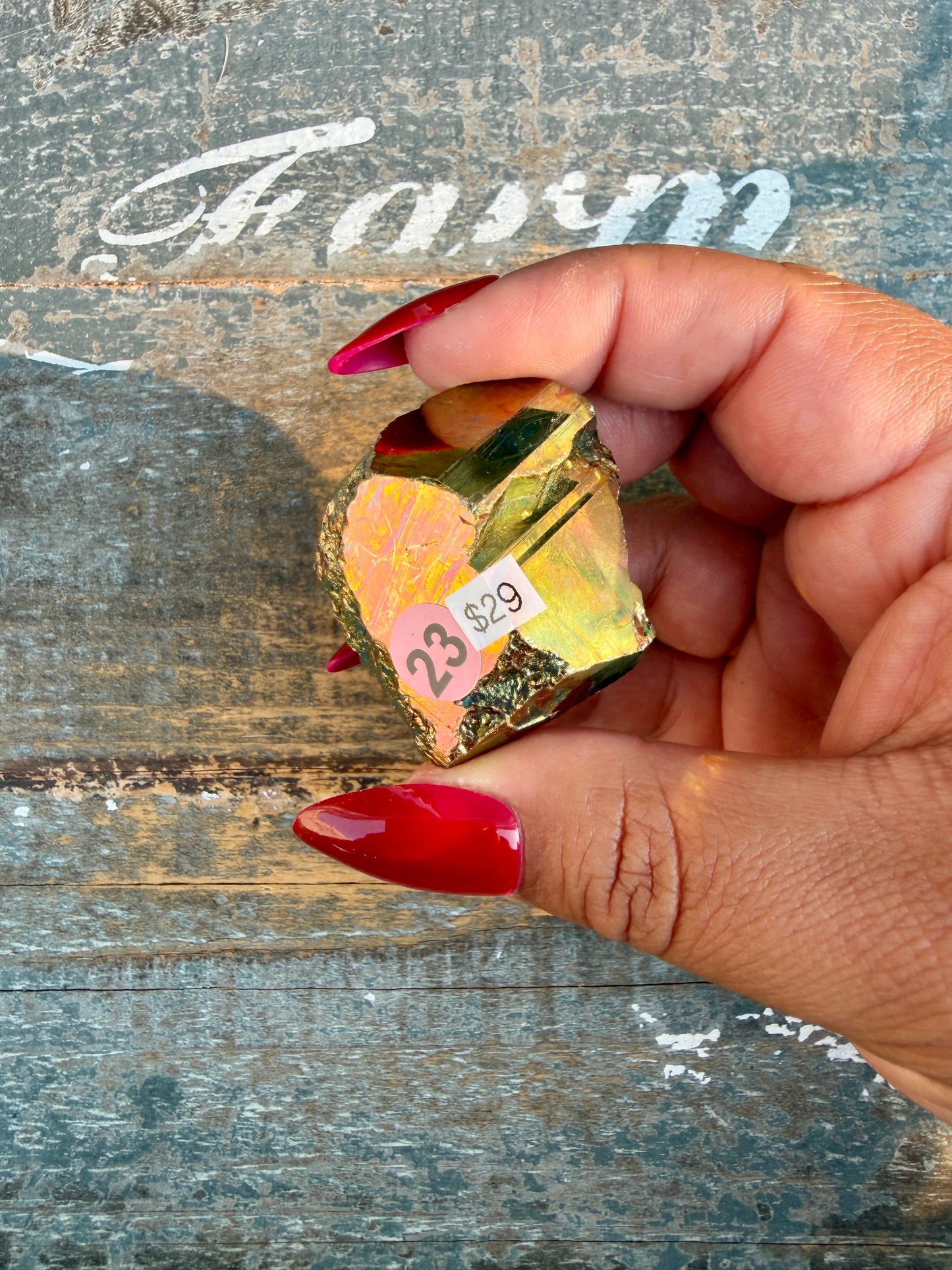Gorgeous Cubic Pyrite with Natural Rainbow Iridescence from Indonesia | Opt 23