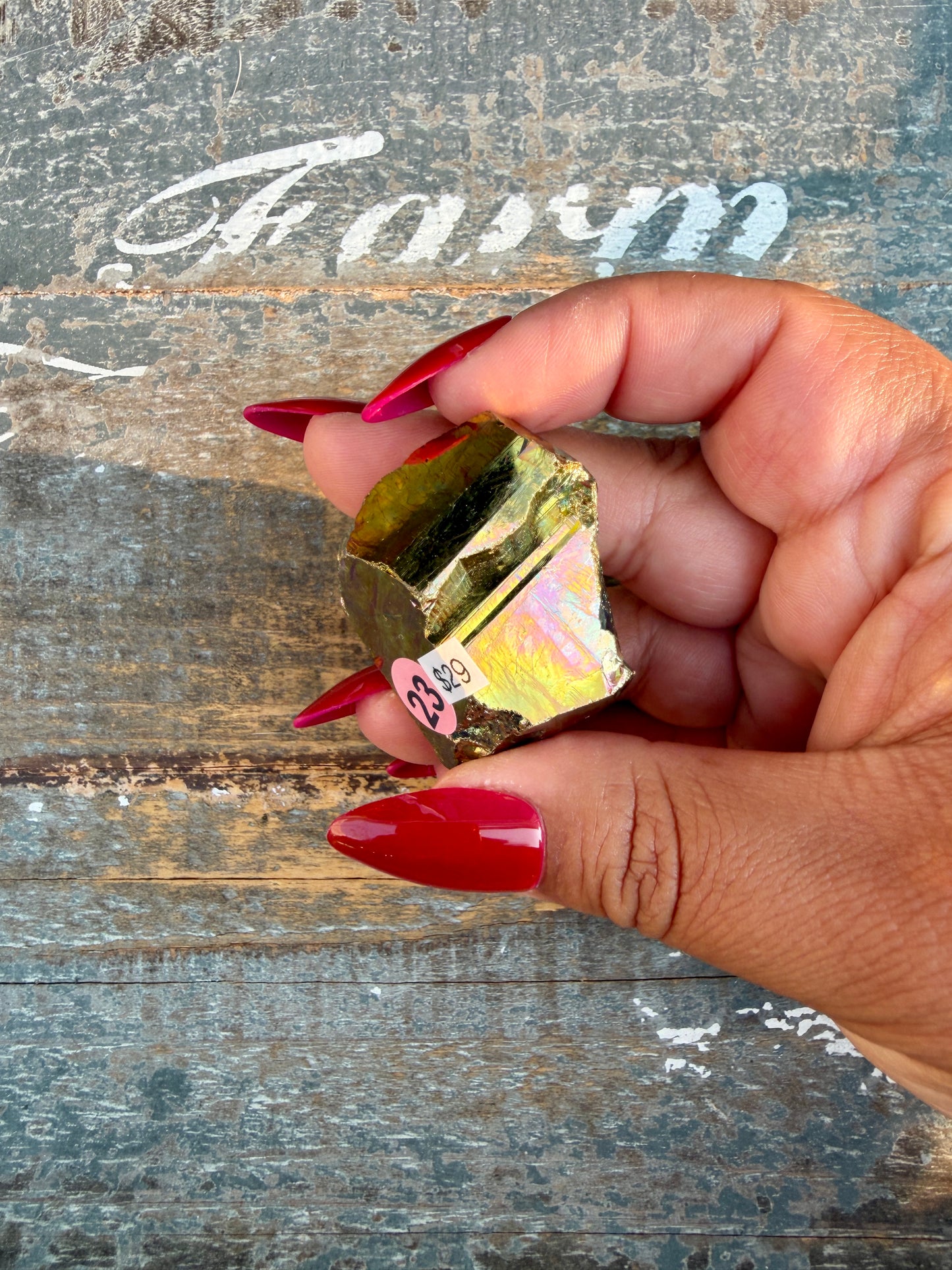 Gorgeous Cubic Pyrite with Natural Rainbow Iridescence from Indonesia | Opt 23