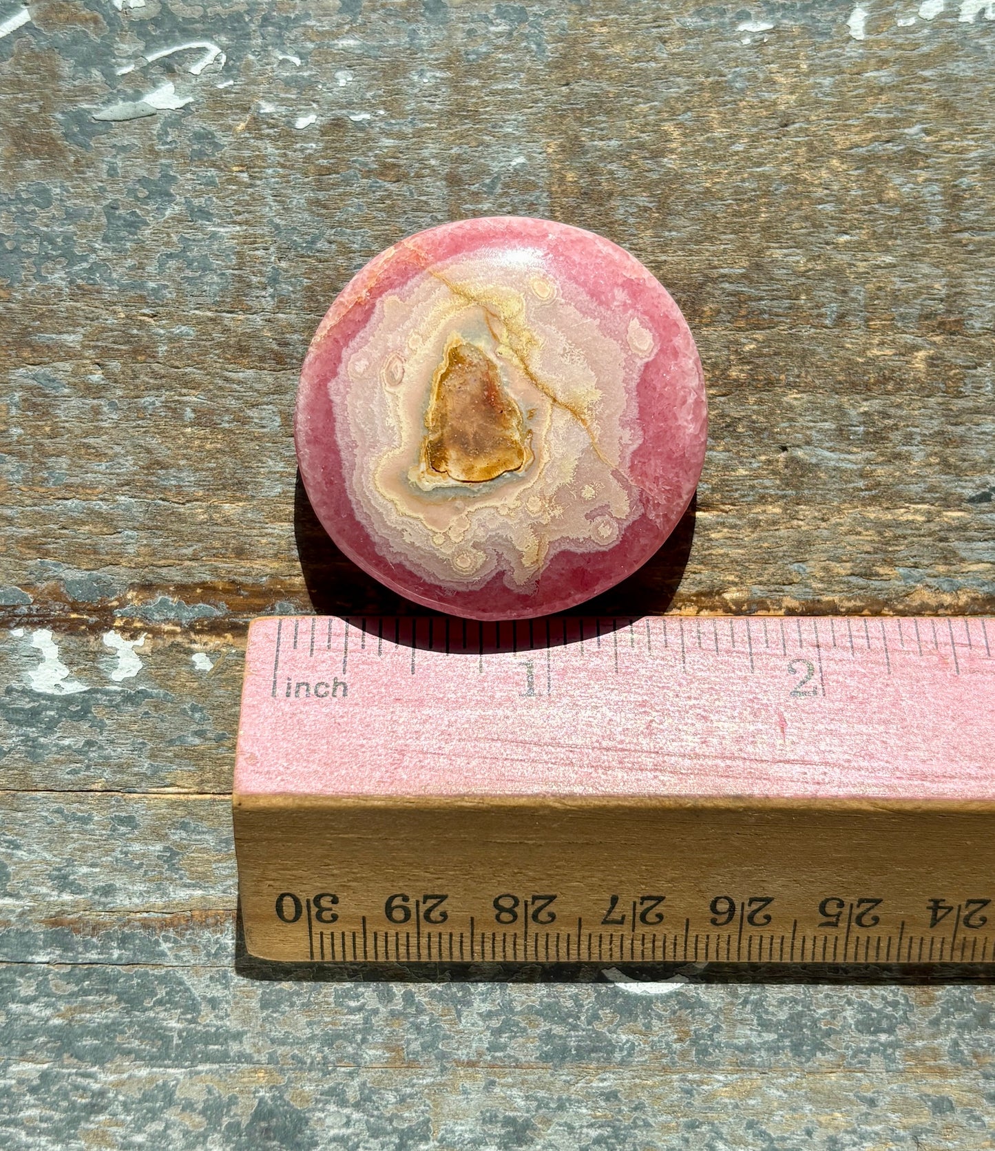 Gorgeous Rhodochrosite Coin/Mini Palm Stone from Argentina