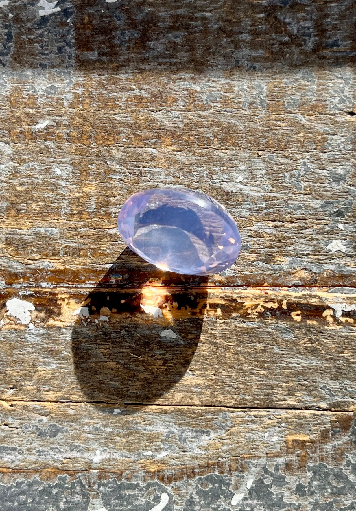 Gorgeous Lavender Moon Quartz Hand Carved Faceted Gem from Brazil