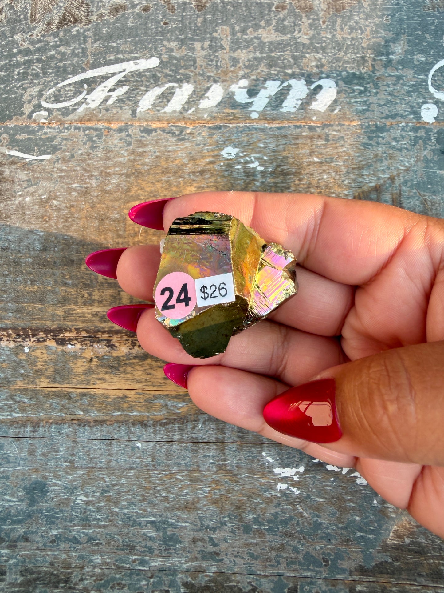 Gorgeous Cubic Pyrite with Natural Rainbow Iridescence from Indonesia | Opt 24