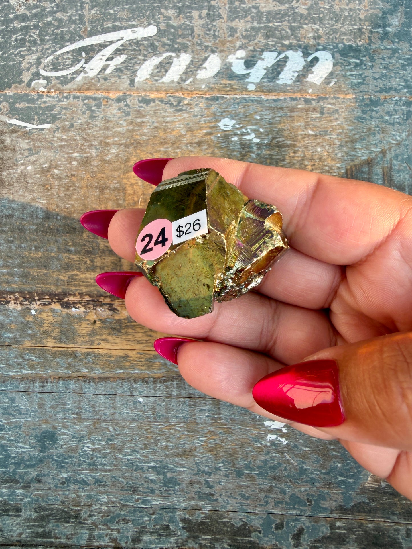 Gorgeous Cubic Pyrite with Natural Rainbow Iridescence from Indonesia | Opt 24