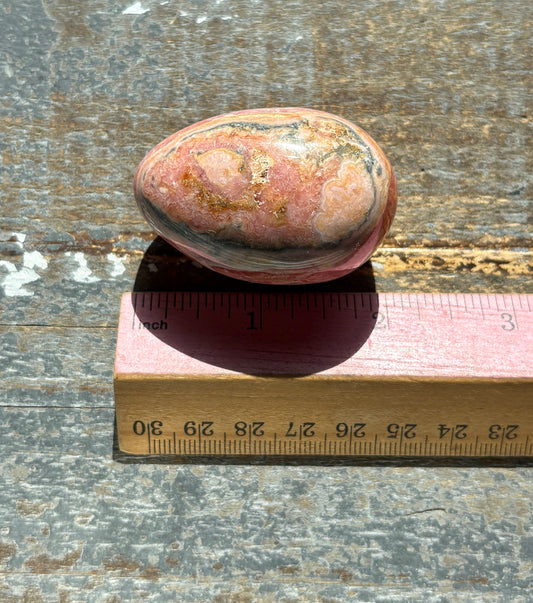 Gorgeous Rhodochrosite Hand Carved Egg from Argentina