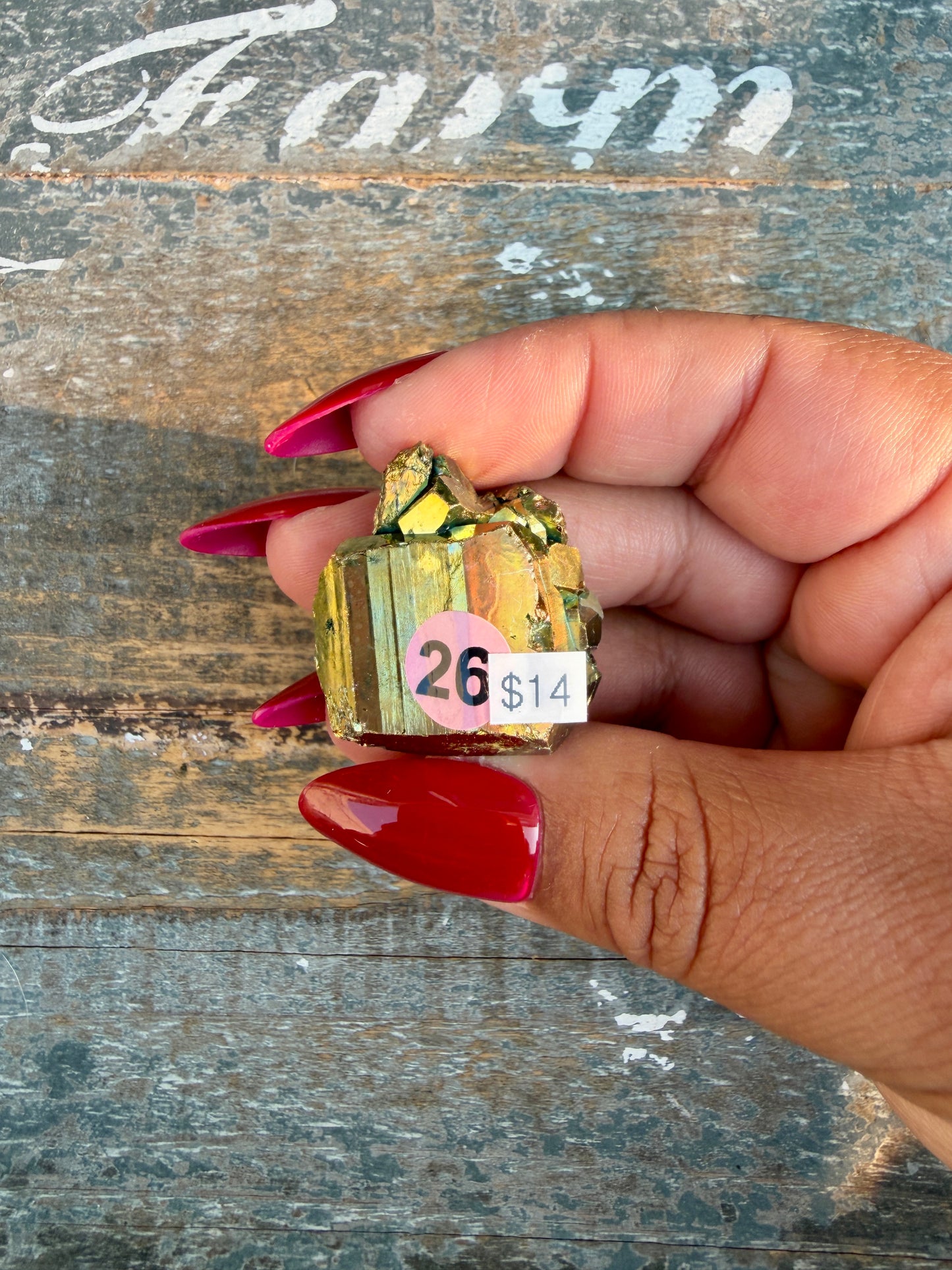 Gorgeous Cubic Pyrite with Natural Rainbow Iridescence from Indonesia | Opt 26
