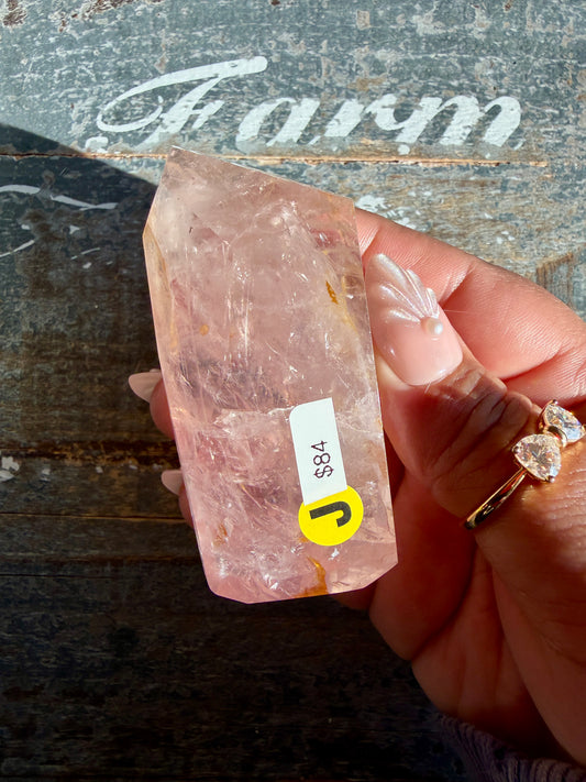 Gorgeous Rose Quartz + Golden Healer Freeform | Brazil | Opt J
