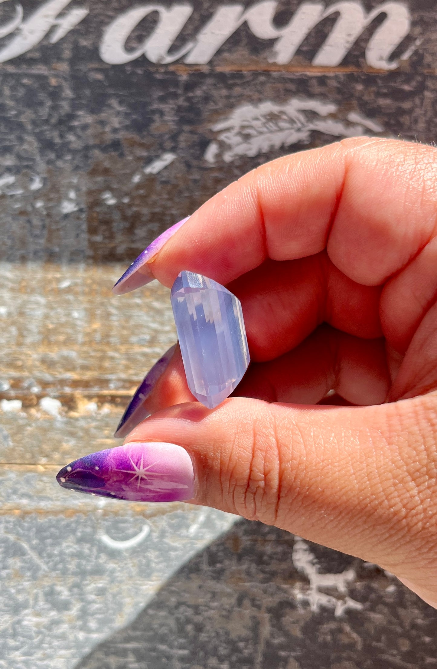 Gorgeous Lavender Moon Quartz Hand Carved Faceted Gem from Brazil