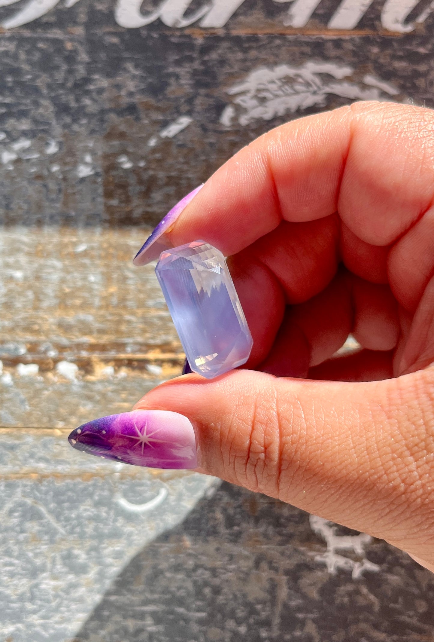 Gorgeous Lavender Moon Quartz Hand Carved Faceted Gem from Brazil