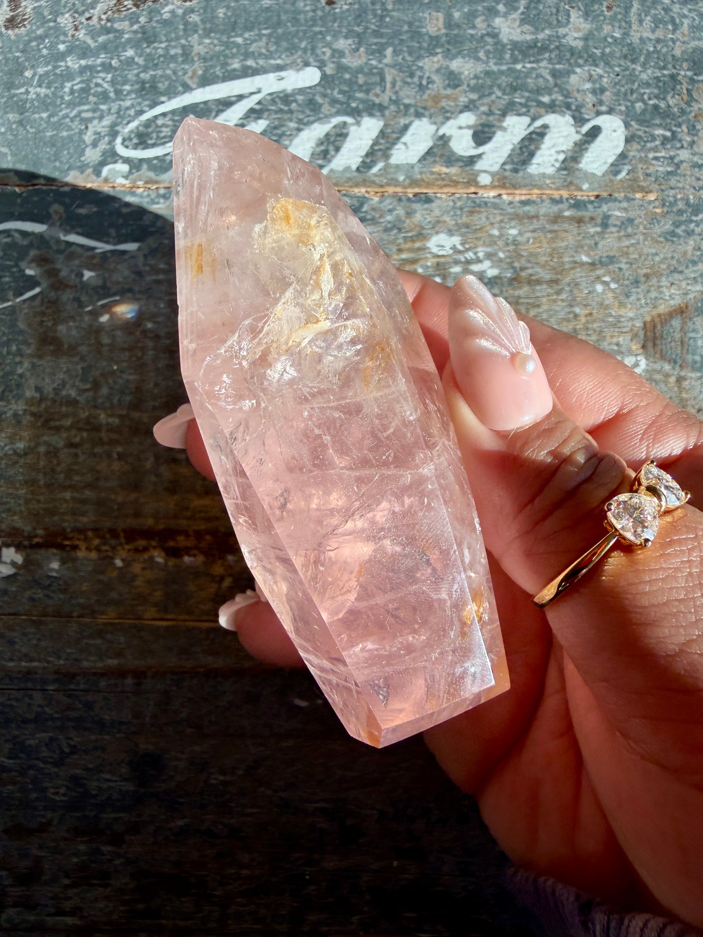 Gorgeous Rose Quartz + Golden Healer Freeform | Brazil | Opt J