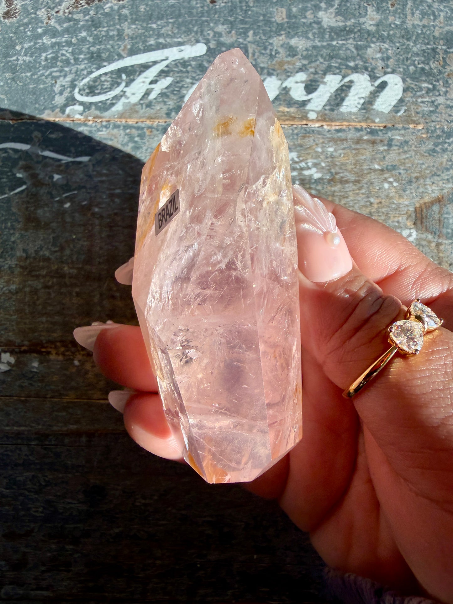 Gorgeous Rose Quartz + Golden Healer Freeform | Brazil | Opt J