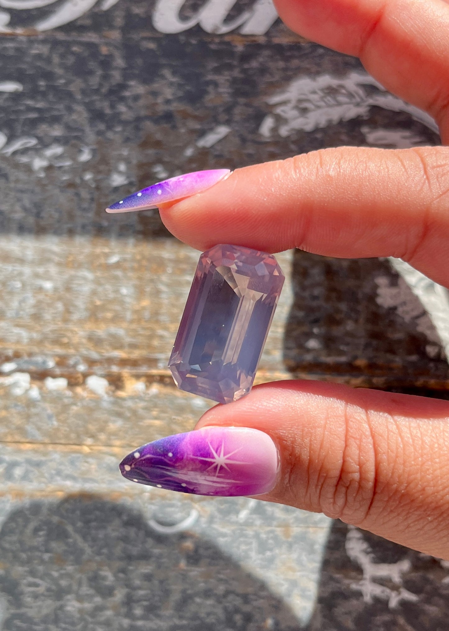 Gorgeous Lavender Moon Quartz Hand Carved Faceted Gem from Brazil