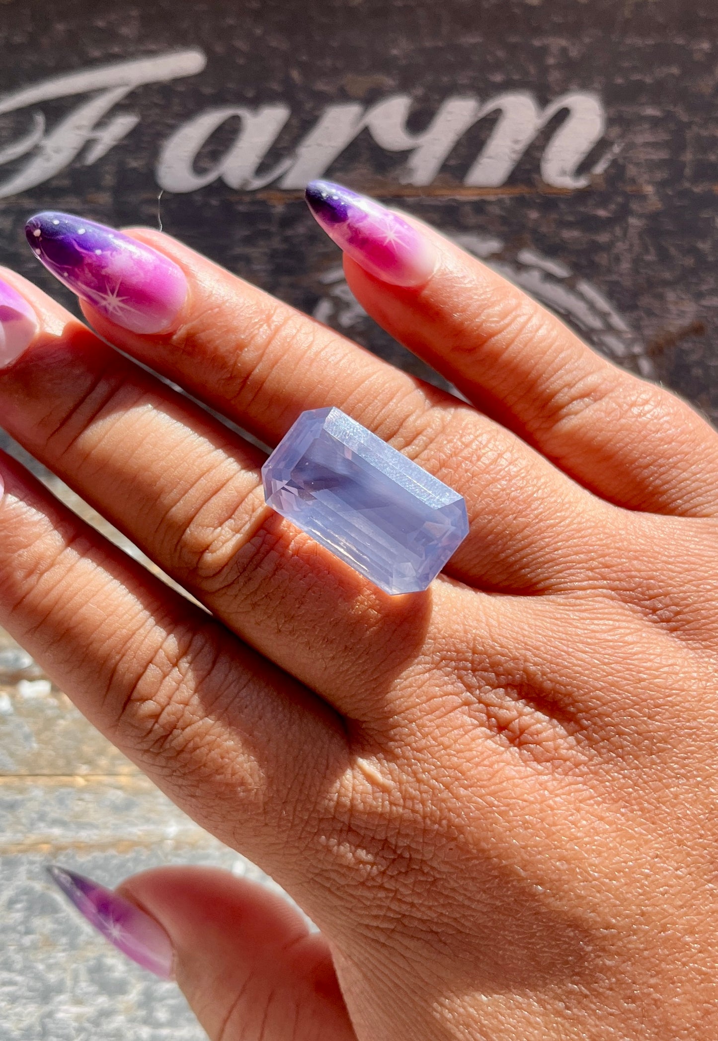 Gorgeous Lavender Moon Quartz Hand Carved Faceted Gem from Brazil